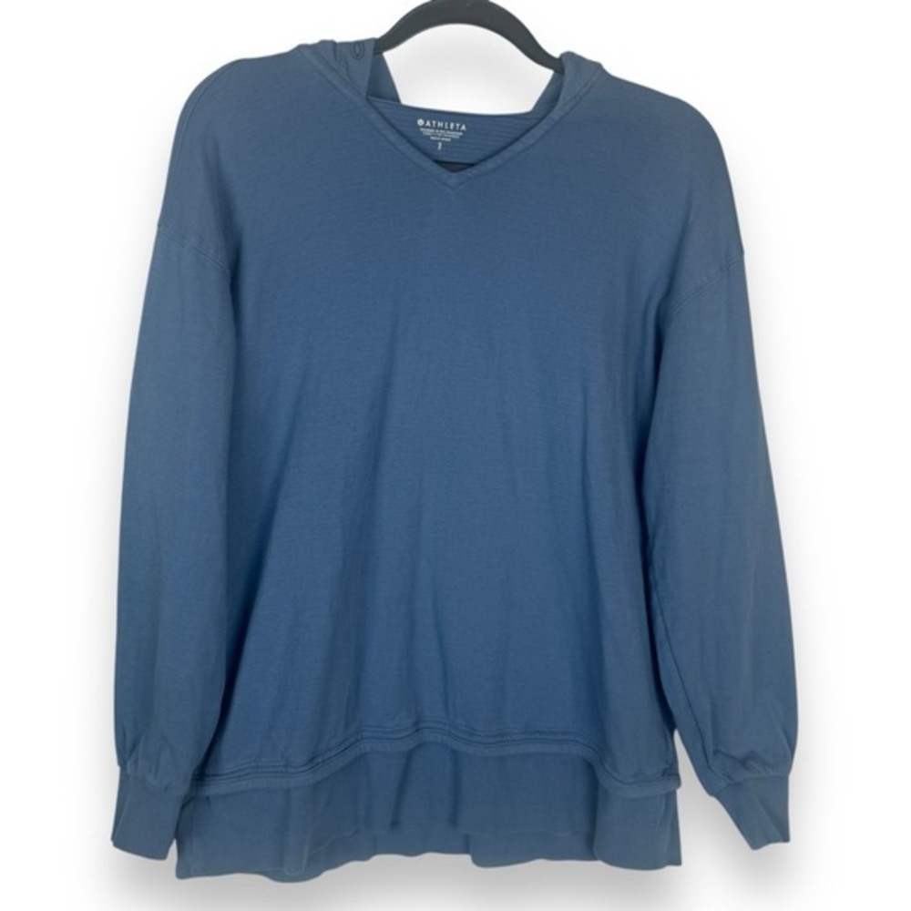 Athleta‎ Sundown Alliance Hoodie Womens Size Small Blue Coastal Ethically Made